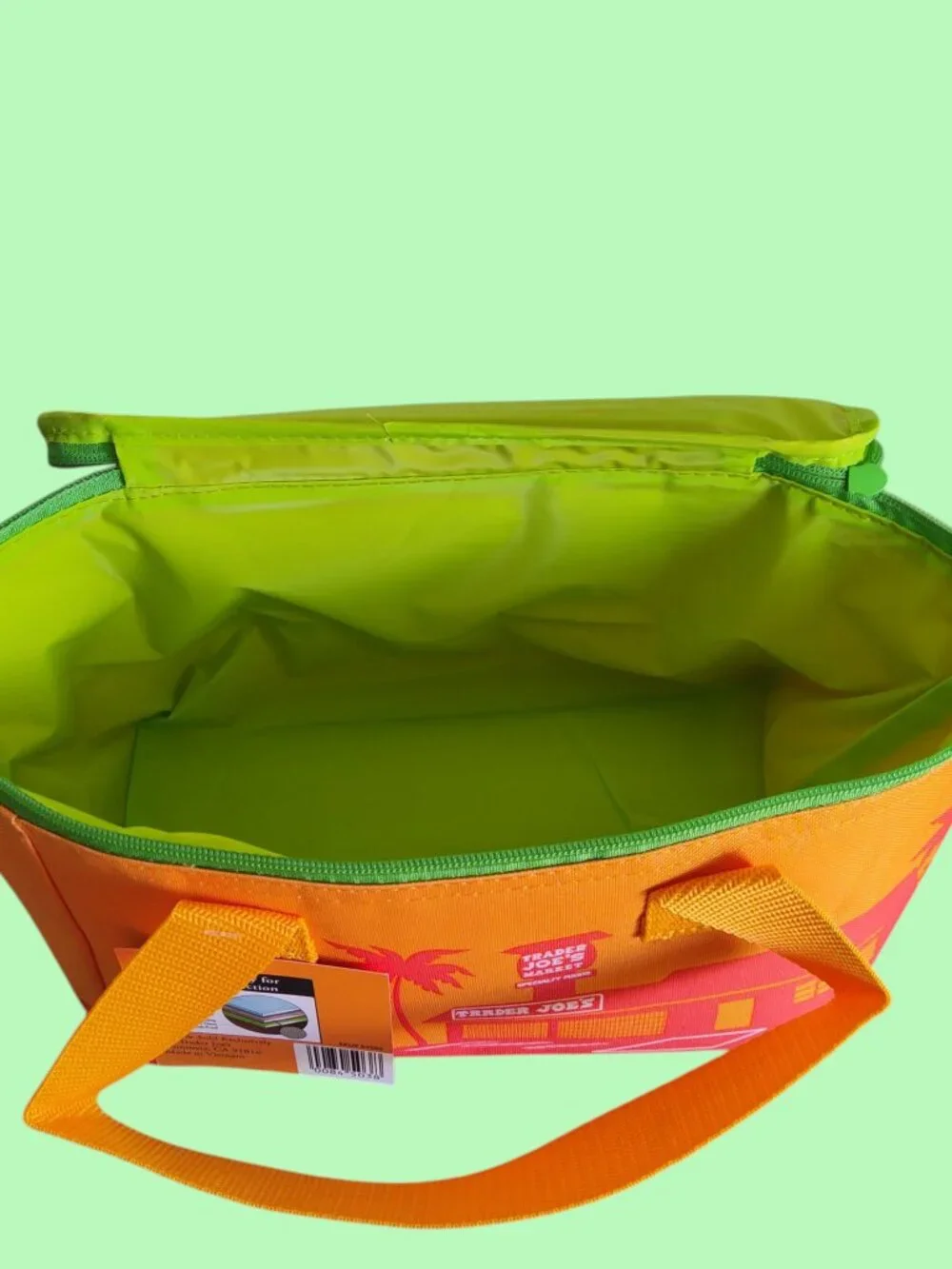 Trader Joe's Mini Insulated Reusable Orange Bag 1.5 Gallon Lunch Travel NWT